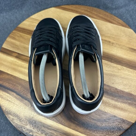 Greats Brooklyn Womens 40 10 The Royale Sneakers Shoes Black Leather Casual - Picture 7 of 11